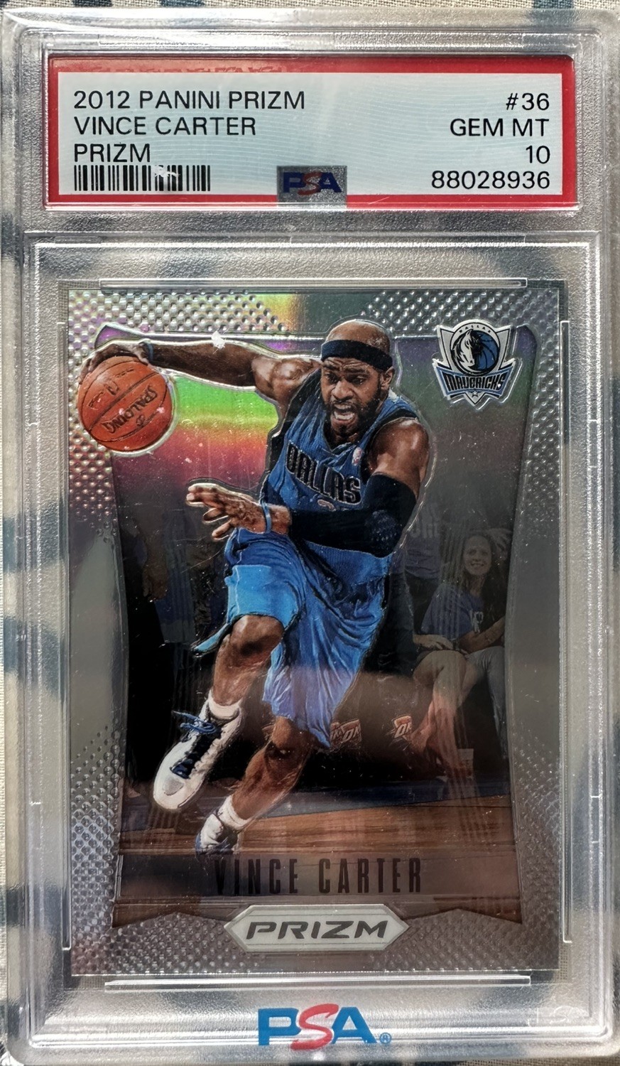 2012-13 Panini Silver Prizm #36 Vince Carter Dallas Mavericks PSA 10 Gem Mint