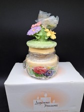 Avon Luminous Treasures Summertime Delight Jar 2002 vela y tapador con caja