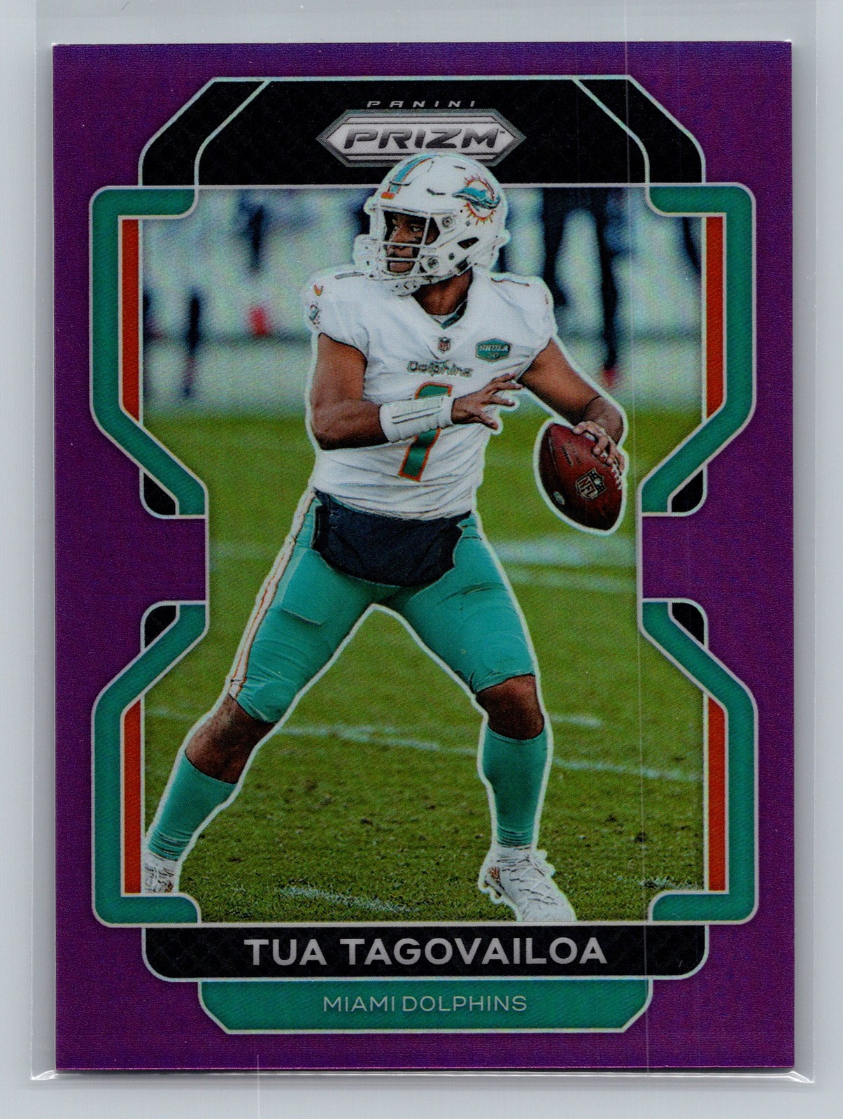 2021 Panini Prizm #107 Tua Tagovailoa Purple #/125