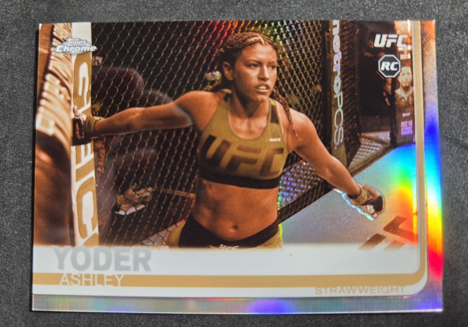 2019 Topps Chrome UFC Sepia Refractor Ashley Yoder #65 Rookie RC 0nr3