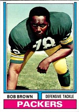 1974 Topps Football - Bob Brown #266 - Green Bay Packers     A