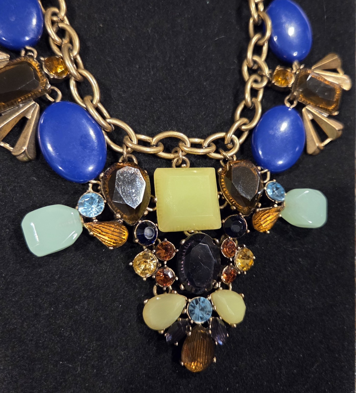 J. Crew Marked Statement Necklace Multicolored St… - image 4