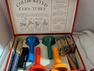 Vintage Set Of Coin Rolling Tubes