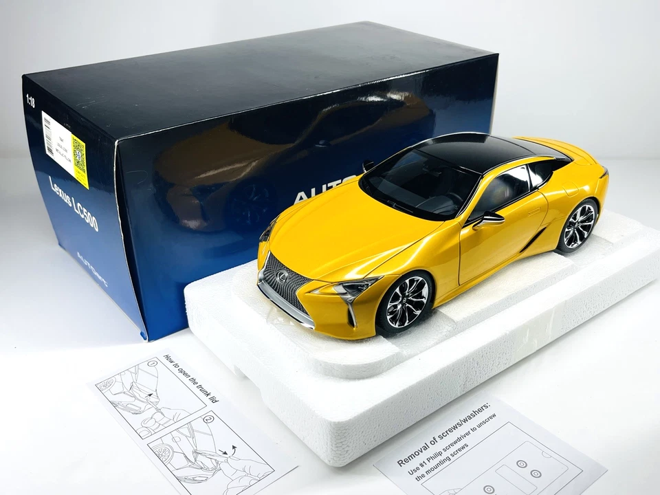 1/18 Autoart 78847 LEXUS LC500 (METALLIC YELLOW) Rare Diecast Model Car New - Image 3 of 4