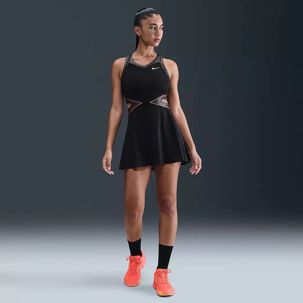 Women's Nike Court Slam Dri-fit Tennis Dress US Open II6186-010 Sz