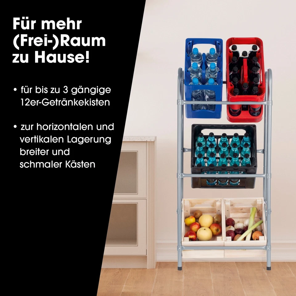 EASYmaxx Scaffale Per Casse Di Bevande 3 Casse Supporto - Immagine 2 di 4