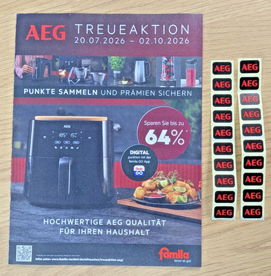 famila AEG Haushaltsgeräte TREUEPUNKTE-Heft mit 20 Punkten Aktion bis 64% sparen
