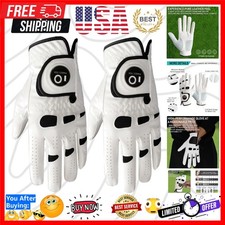 Men  s Golf Gloves Left Hand Right with Ball Marker 2 Pack, Weathersof Grip So...