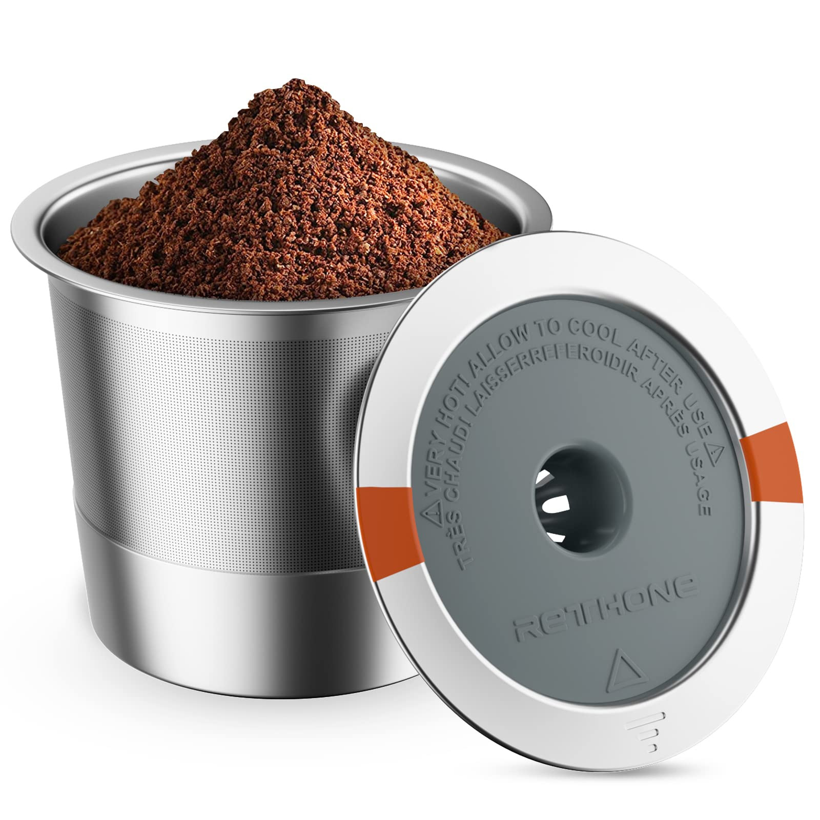 K Cup Reusable Coffee Pods, Stainless Steel Reusable K Cups Coffee Filter Com...