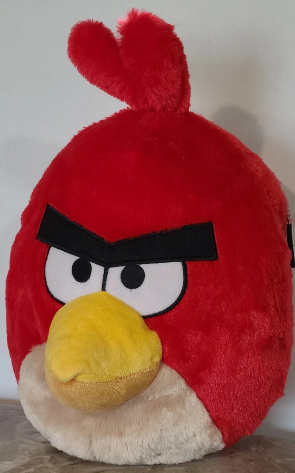 Mochila de felpa roja unisex Rovio Angry Birds 16" roja. Foto 3 de 4