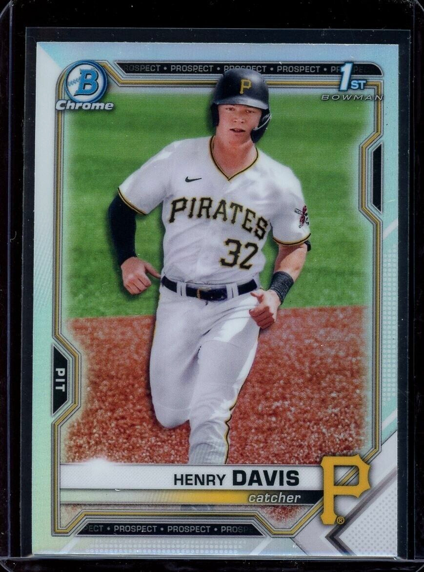 2021 1st Bowman Draft Chrome ~ Henry Davis  ~ Refractor ~ #BDC-48 ~ Pirates