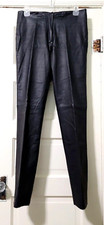 VINTAGE Newport News Easy Style BLACK 100 LEATHER Pants 8 Medium Nylon Lined