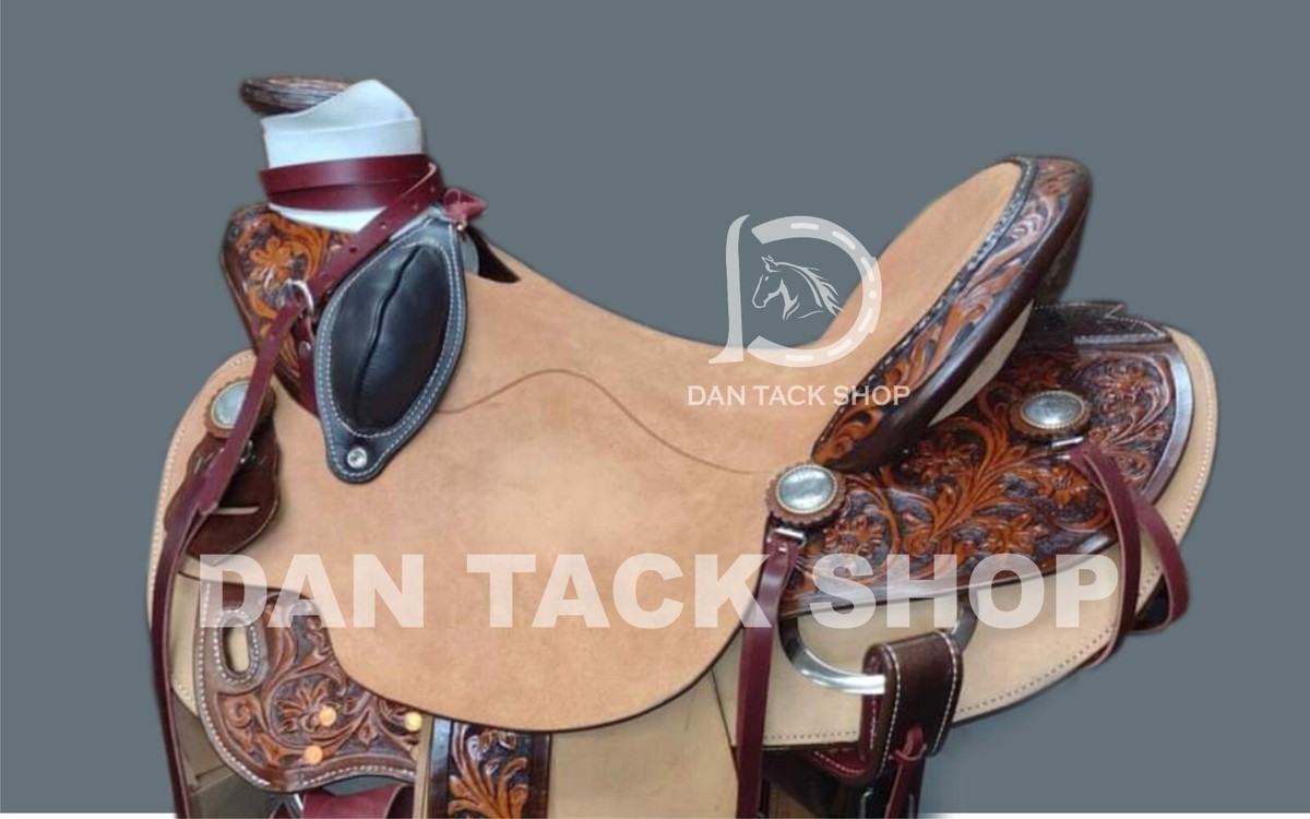 Sella Da Lavoro Western In Pelle Wade Tree - Per Ranch E Rodeo, Misure 35.6-45.7 Cm