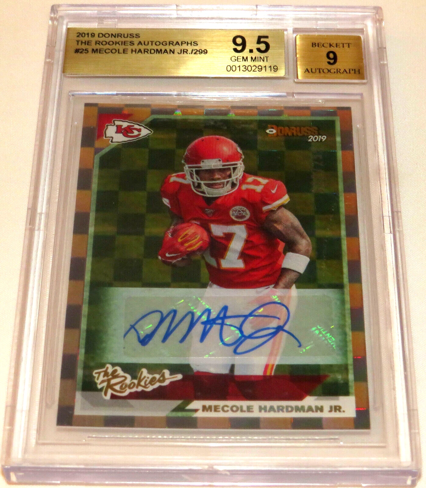 Mecole Hardman Panini Donruss the Rookies #TR25 Autograph