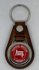 TAN High Quality 100% leather RETRO KEYCHAIN RED toyota TEQ