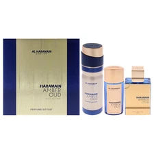 Amber Oud - Bleu Edition by Al Haramain for Unisex - 3 Pc Gift Set