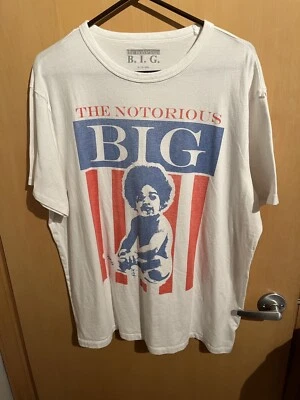 AE NOTORIOUS B.I.G. GRAPHIC WHITE T-SHIRT SIZE X-LARGE - Image 1 of 4