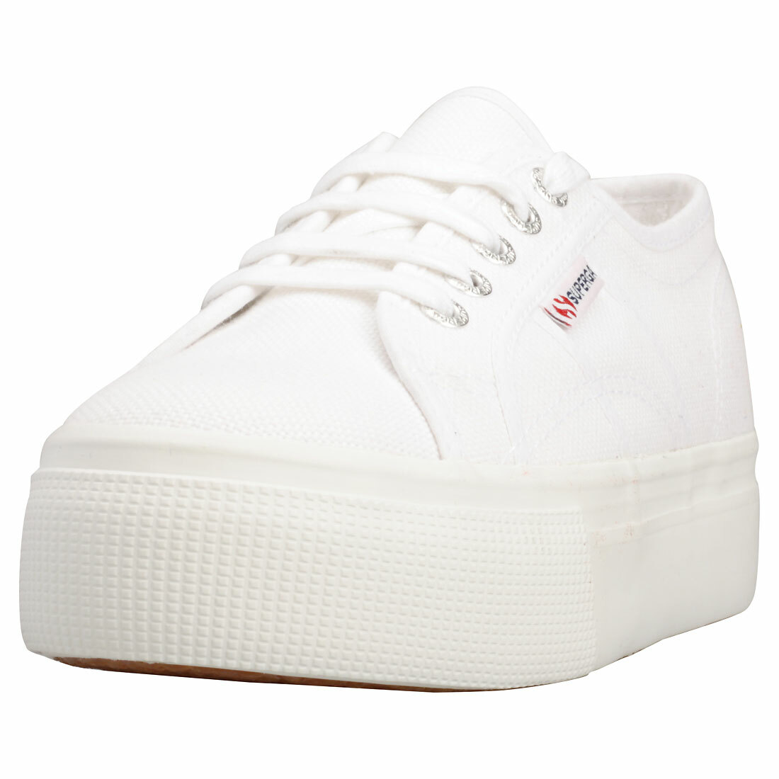 superga platform trainers white