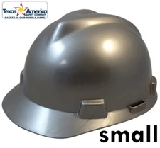 MSA V-Gard Small Cap Style Hard Hat - Silver