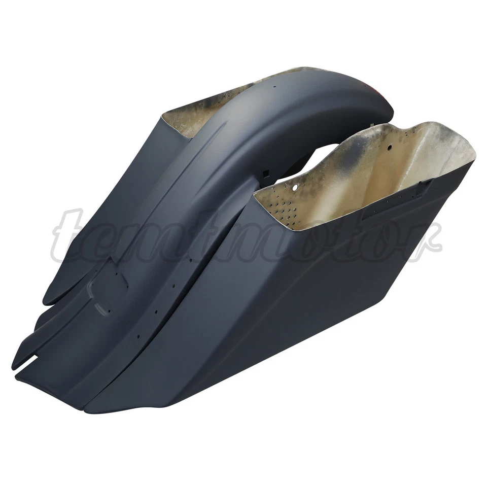 Bolsas de sillín estiradas de 7" guardabarros trasero para Harley Touring Street Road Glide 14-Up Foto 2 de 4