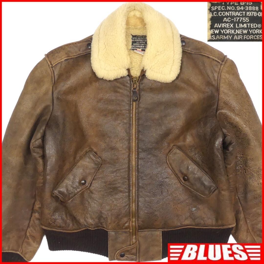 AVIREX B-15 Leather Flight Bomber Jacket men Size L Color AVIREX B-15 Leather Flight Bomber Jacket men Size L Color