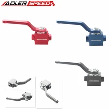 ADLERSPEED Aluminum 1/8" NPT Brake Fuel Oil Line Lock Shut Off Valve Adapter