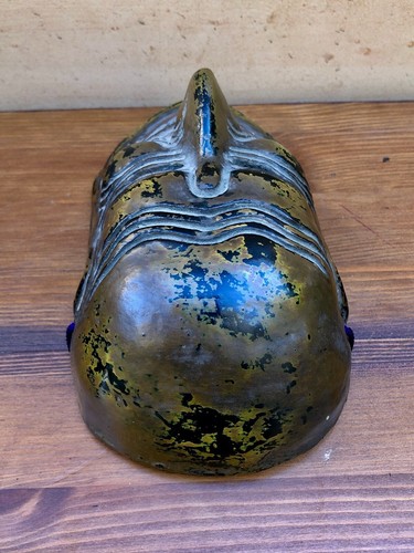 Rare Signed Vintage Bugaku Smiling Demon Mask Japan in Box - Picture 5 of 10