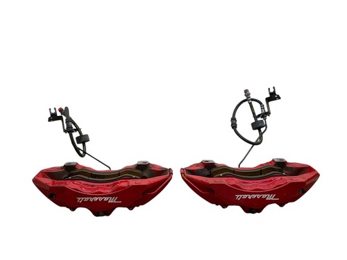 2017-2024 MASERATI LEVANTE BREMBO FRONT LEFT & RIGHT BRAKE CALIPER SET x2 RED 3K - Picture 10 of 18