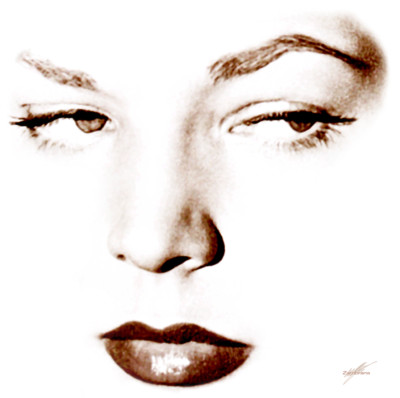 Visage Collection - Lauren Bacall - Sophisticated - 24'' x 24'' Canvas Art Poster