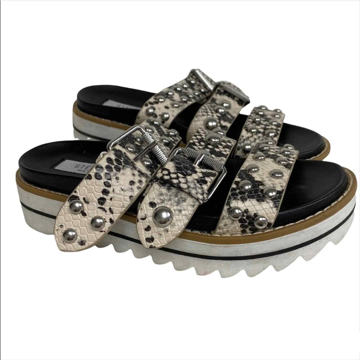 Steve Madden Cala Sandals Snakeskin Platform Size 6