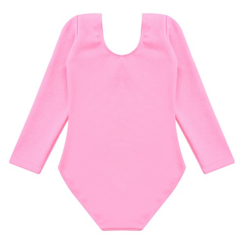 Kids Girls Dance Leotard Dancing Bodysuit Solid Color Jumpsuits Round Neck - Picture 29 of 48