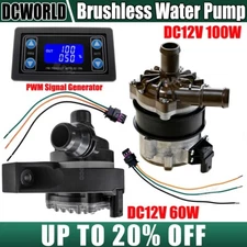 DC12V 60W 100W High Flow Brushless Circulation Water Pump Cooling Auxiliary Pump