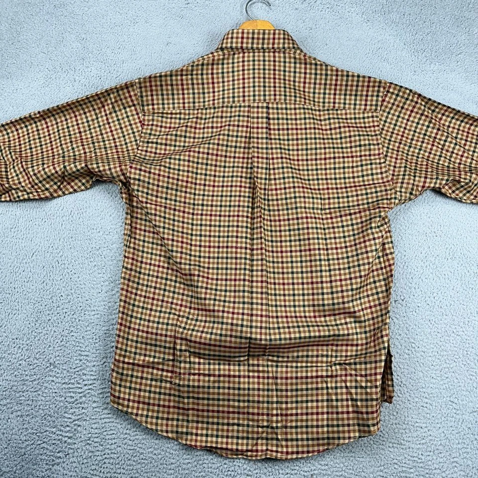 Camisa Bullock Jones Adulto Grande Marrón Multi Cuadros Franela Bolsillo con Botones Hombres Foto 3 de 4