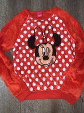 Disney minnie mouse warm sweatshirt red girls sz L 10/12