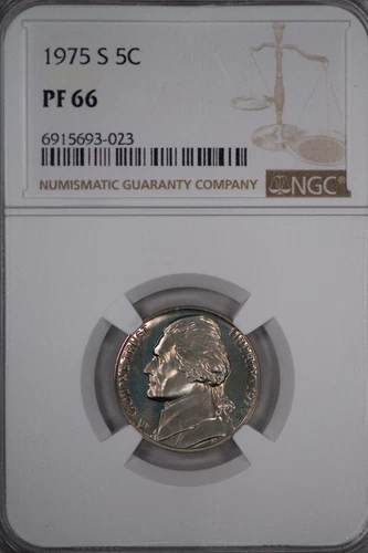 1975 S Jefferson Nickel PR 66 NGC