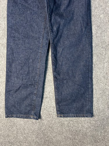 ZARA Men's Size 34 X 32 Relaxed Slim Straight Fit Blue Jeans Dark Wash Indigo - Picture 8 of 13
