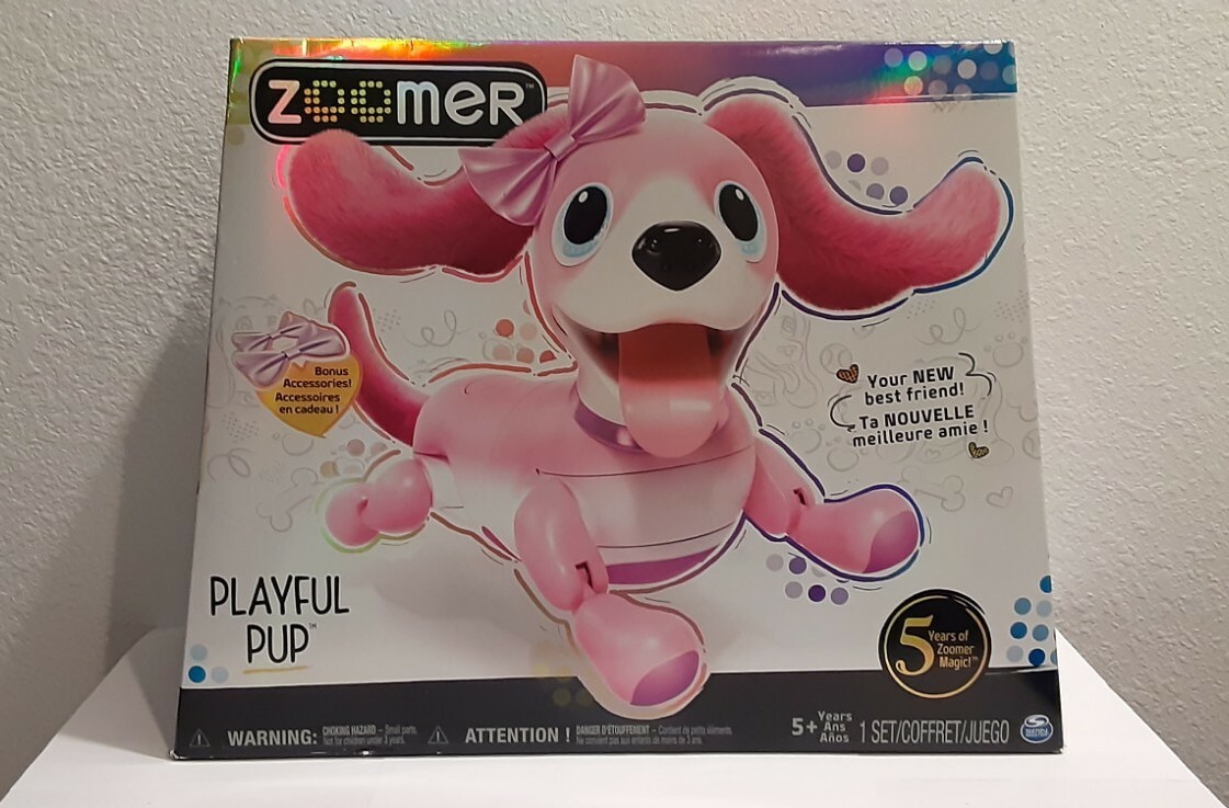 zoomer playful pup pink