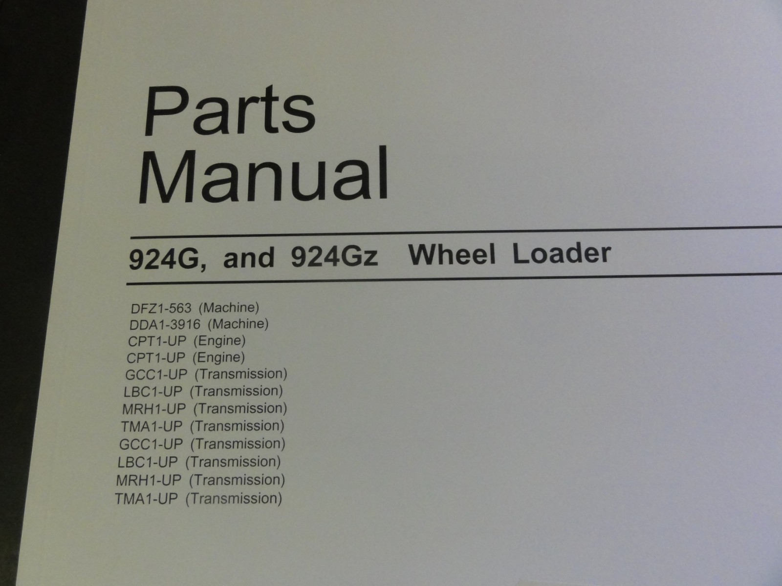 Caterpillar CAT 924G and 924Gz Wheel Loader Parts Manual SEBP352497 eBay