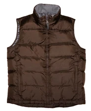 Men's EDDIE BAUER Brown PREMIUM QUALITY Goose Down Puffer Vest MEDIUM