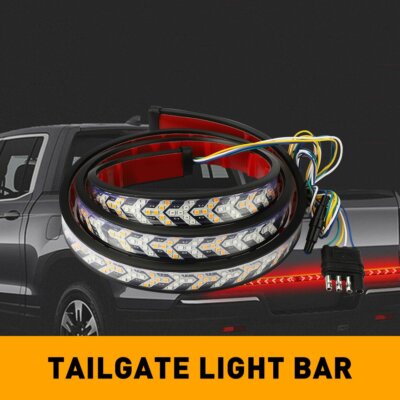 60'' 528LED Truck Strip Tailgate Light Bar Tail Brake Tail Flowing Turn Signal