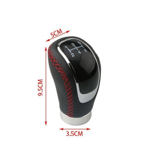 5/6 Speed Car Gear Shift Knob+3 Cap Cover Leather Manual Shifter Lever Universal - Picture 10 of 15