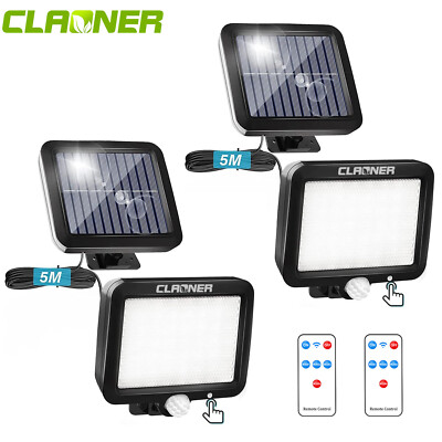56 LED Solarleuchte mit Bewegungsmelder Außen Fluter Sensor Strahler Lampe Licht