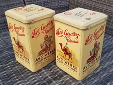 2x gro&szlig;e Blechdose AVO Werke August Beisse Osnabr&uuml;ck leer alt Gew&uuml;rze Dekoration