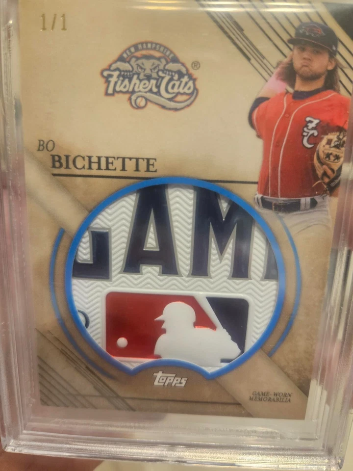 2019 TOPPS PRO DEBUT BO BICHETTE GAME WORN PATCH MLB #d 1/1 - TORONTO BLUE JAYS - Image 2 of 3