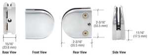 New-CRL-Satin-Chrome-Adjustable-Glass-Clamp-38AGP-Free-Shipping