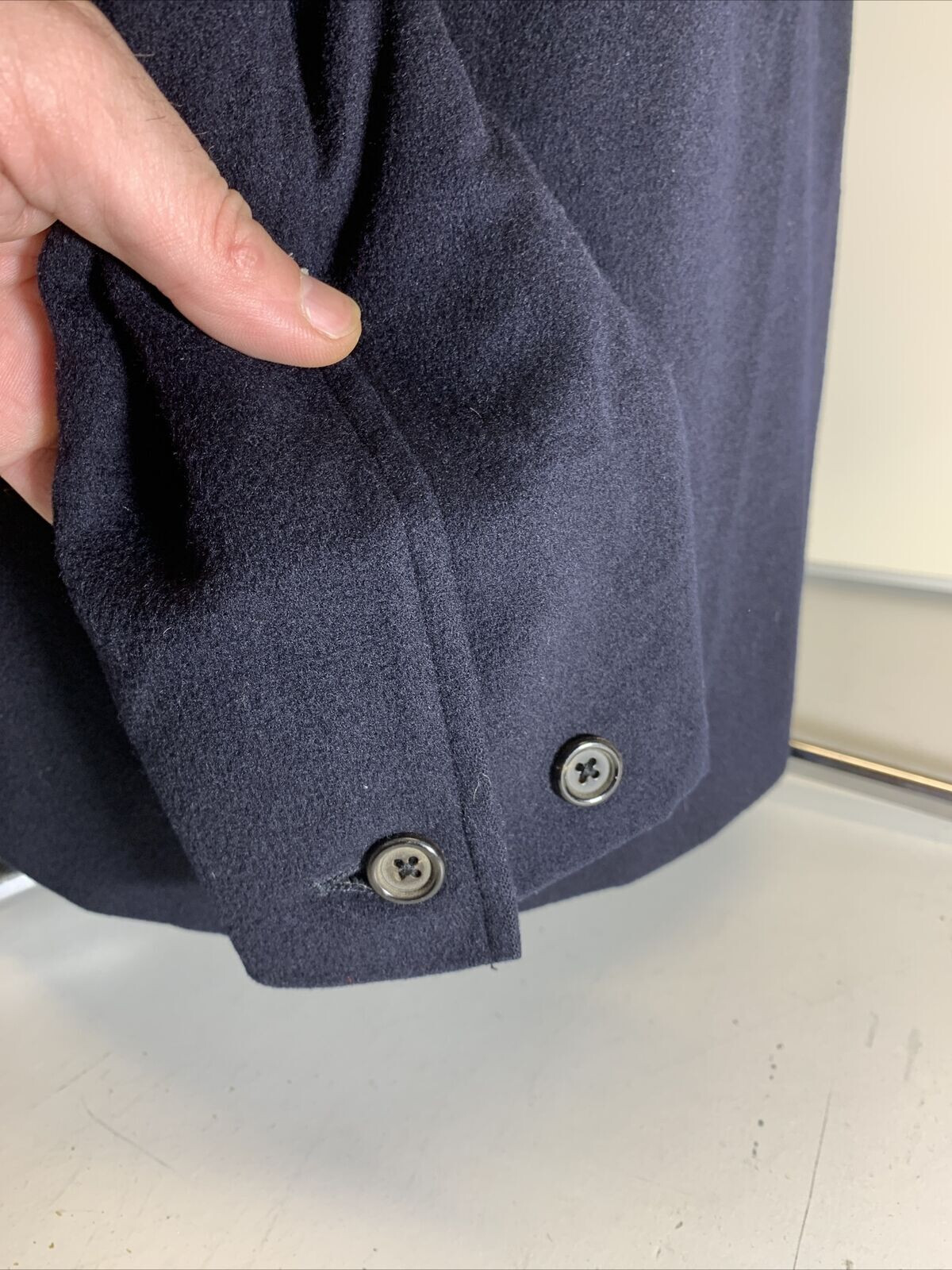 Ralph Lauren Purple Label $1395 Navy Wool Zip Front Jacket Size: M Excellent image 5