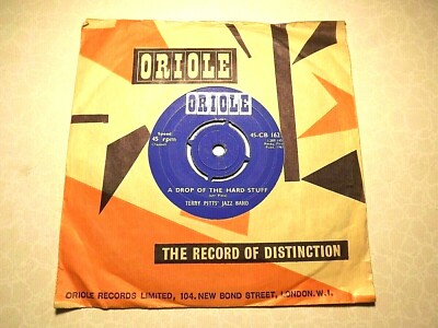 45rpm....Terry Pitts' Jazz Band.....A Drop Of The Hard Stuff....60s Jazz