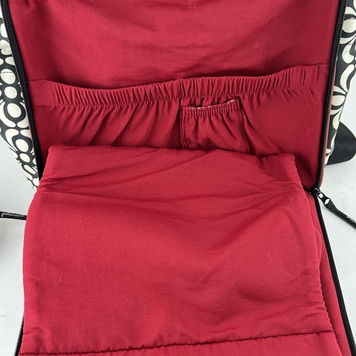 Petunia Pickle Bottom Boxy Backpack Style Diaper Bag black/white/red 15"x14" - Picture 5 of 8