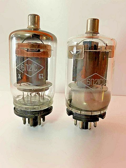 2pcs 6P21S FOTON (6П21С) USSR VALVES, VACUUM SOVIET BEAM TETRODE TUBES ...