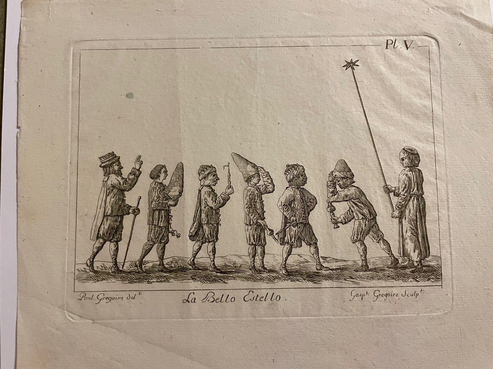 Copper Engraving Paul Gregoire La Bello Estello Old Master